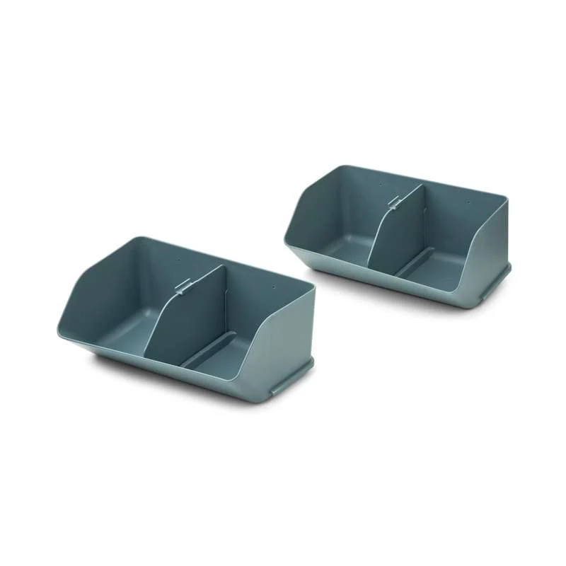 Liewood Rosemary Opbevaringskasse - Medium - 2-pak - Whale Blue