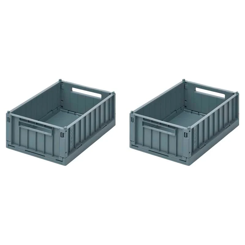 Liewood Weston Opbevaringsboks - Petite - 2-pak - Whale Blue