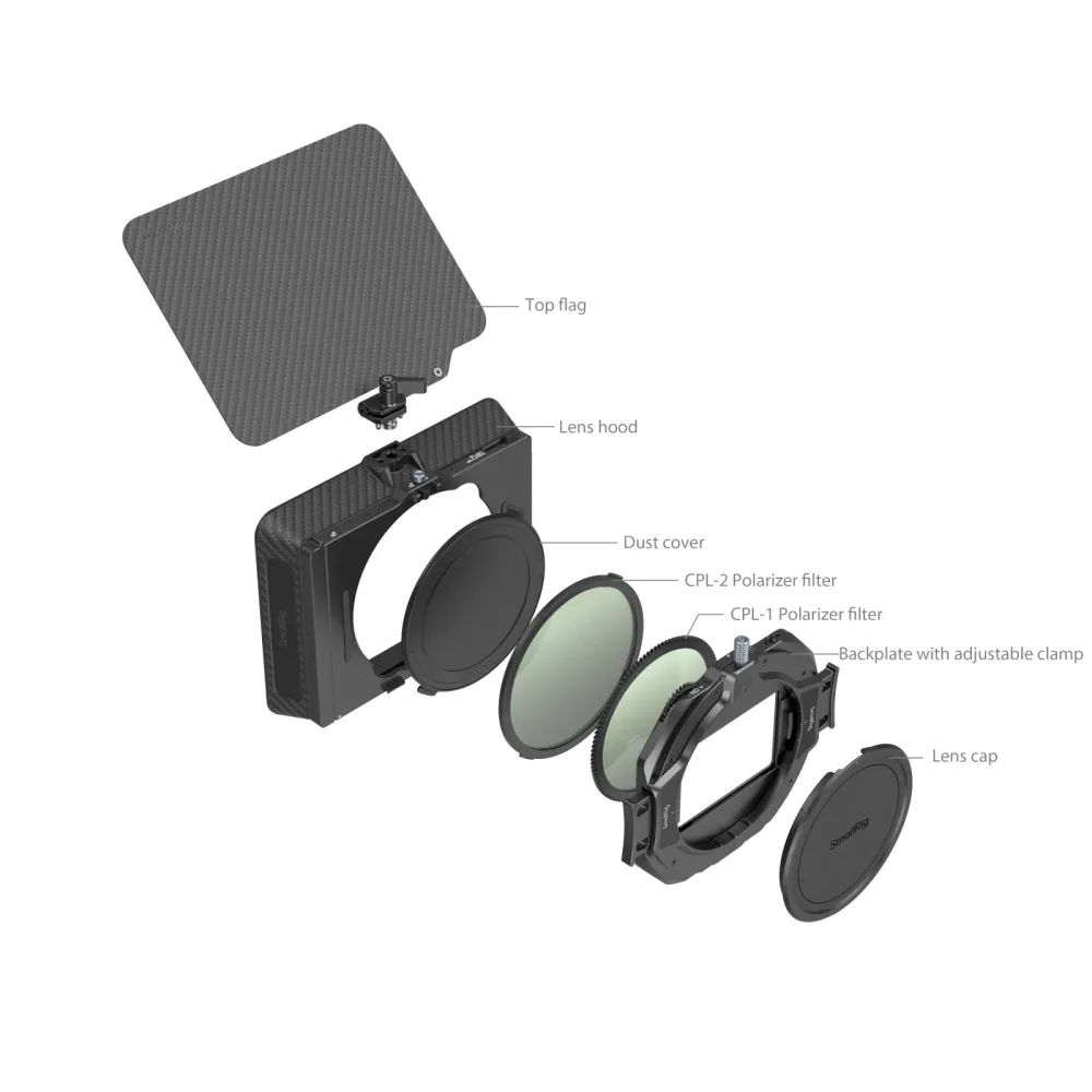 Mattebox s nastavitelnou svorkou VND sadou 67–82 mm SmallRig 4411