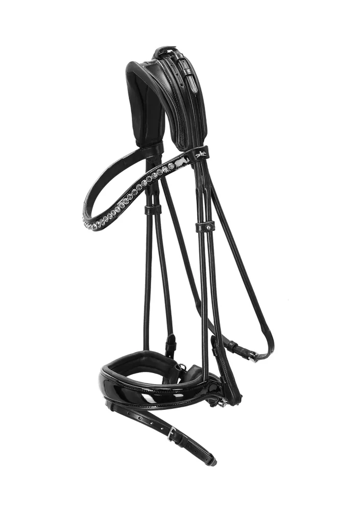 Průmyslový těžký provoz Westminster Trense black/patent/silver V