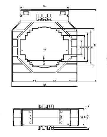 ONKA Měřicí transformátor proudu - CURRENT TRANSFORMER 2000/5A, 100MM, CLASS 0.5S, 30VA (TK10020005312 / 80011775)