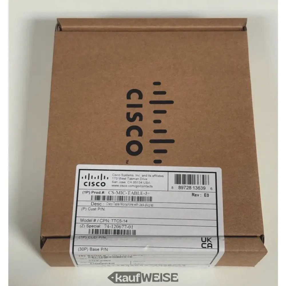Stolní mikrofon Cisco TelePresence (CS-MIC-TABLE-J) | Všesměrový pro konferenční místnosti | pro řadu SX MX