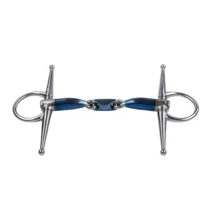 Wędzidło podwójnie łamane Sweet Iron z wąsami Blue 145 mm