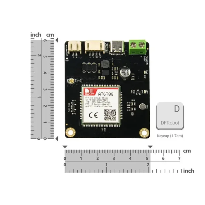 A7670G Globální 4G LTE CAT1 IoT Modul pro Arduino & Raspberry Pi DFRobot