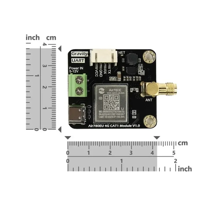 Air780EU 4G LTE Cat1 IoT Modul pro Raspberry Pi Síťová Karta DFRobot