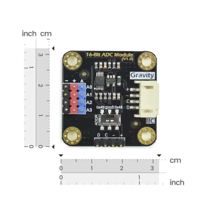 Gravity: ADS1115 16bitový ADC modul - I2C analogově-digitální převodník DFRobot