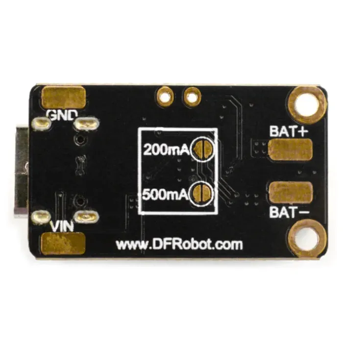 USB Type-C modul nabíječky LiPo baterií: nabíjení 3,7V lithium-iontových baterií DFRobot