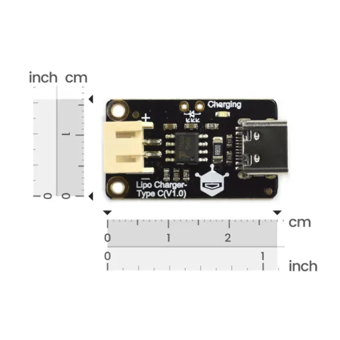 USB Type-C modul nabíječky LiPo baterií: nabíjení 3,7V lithium-iontových baterií DFRobot