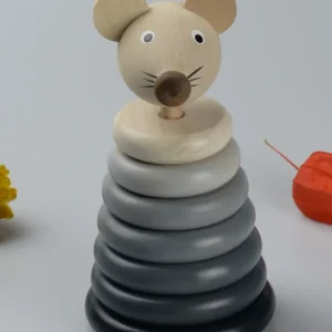 Dřevěná navlékací myš