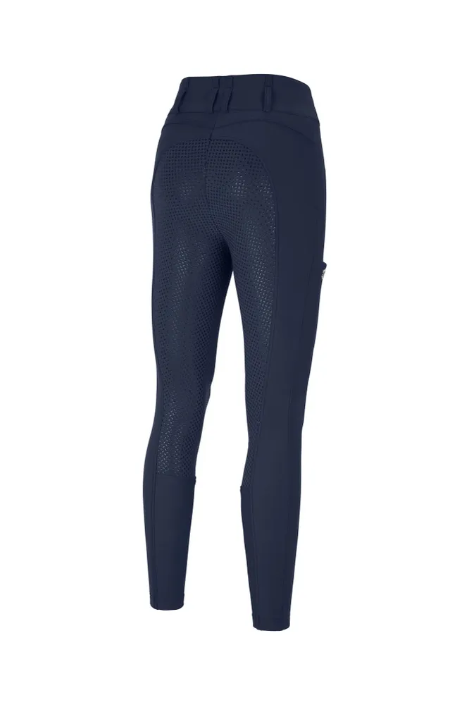 Pantalones de Equitación Invierno de Cintura Alta Full Grip Nightblue 44