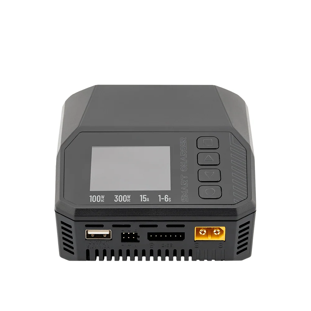 M6AC Dvoukanálová chytrá nabíječka, 100W AC/300W DC, 15A vyvažovací nabíječka pro LiPo, LiHV, LiFe, Lion, NiMh, Pb baterie...