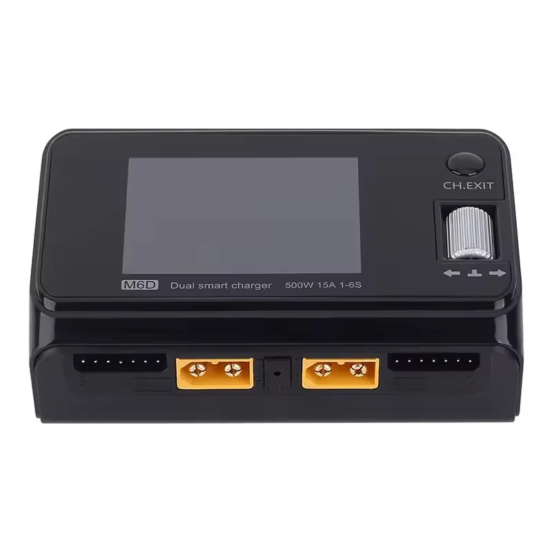 M6D 500W 25A DC Dvokanálový inteligentní vyvažovací nabíjecí vybíjecí zařízení pro 1-6S LiPo/LiHV/LiFe/LiIon, 1-16S NiMH,...