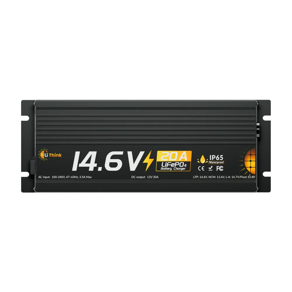 Lithink 14.6V 20A Vodotěsná rychlonabíječka – pro LiFePO₄, NCM olověné baterie