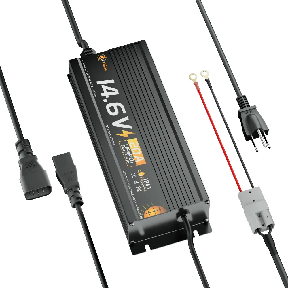Lithink 14.6V 20A Vodotěsná rychlonabíječka – pro LiFePO₄, NCM olověné baterie