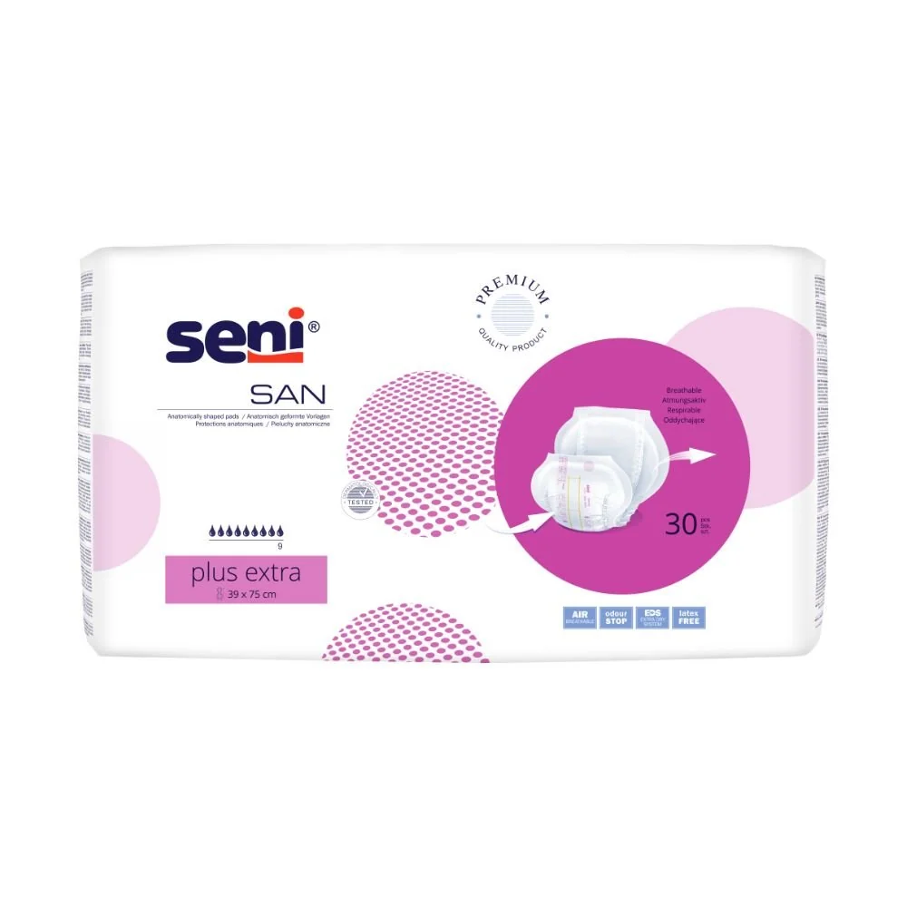 Șablon de incontinență SENI PLUS suplimentar | Pachet (30 de bucăți)