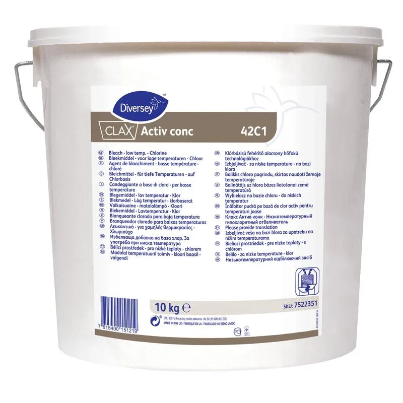 Clax Active Conc 42C1, konsentroitu kloorin valkaisu | Ämpäri (10 kg)