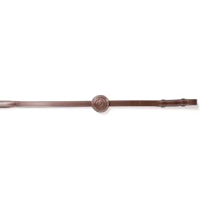 Deauville 5/8inch Web Reins 9 Stops Brown/Gold C