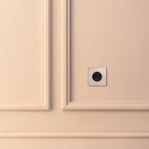 Kew Single Danish Type K Socket - Polished Nickel | Black