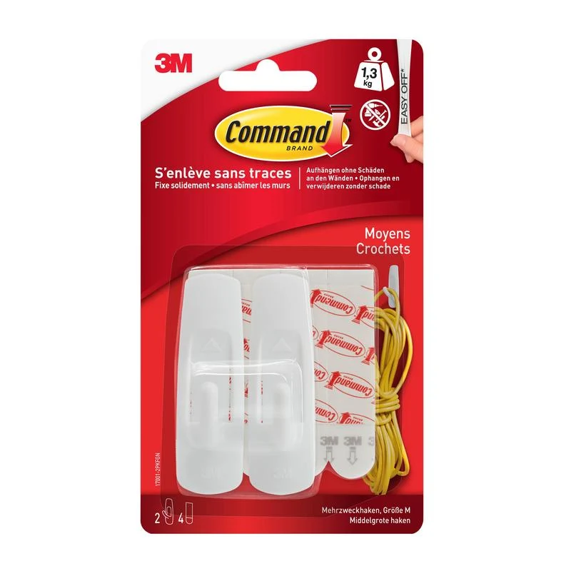 Medium-sized Command ™ multi-purpose hook M benefit pack, 17001-2 | Pack (1 piece)