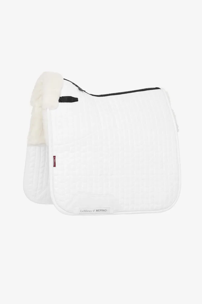 Merino+ Sottosella da Dressage effetto scamosciato, mezza foderato White M