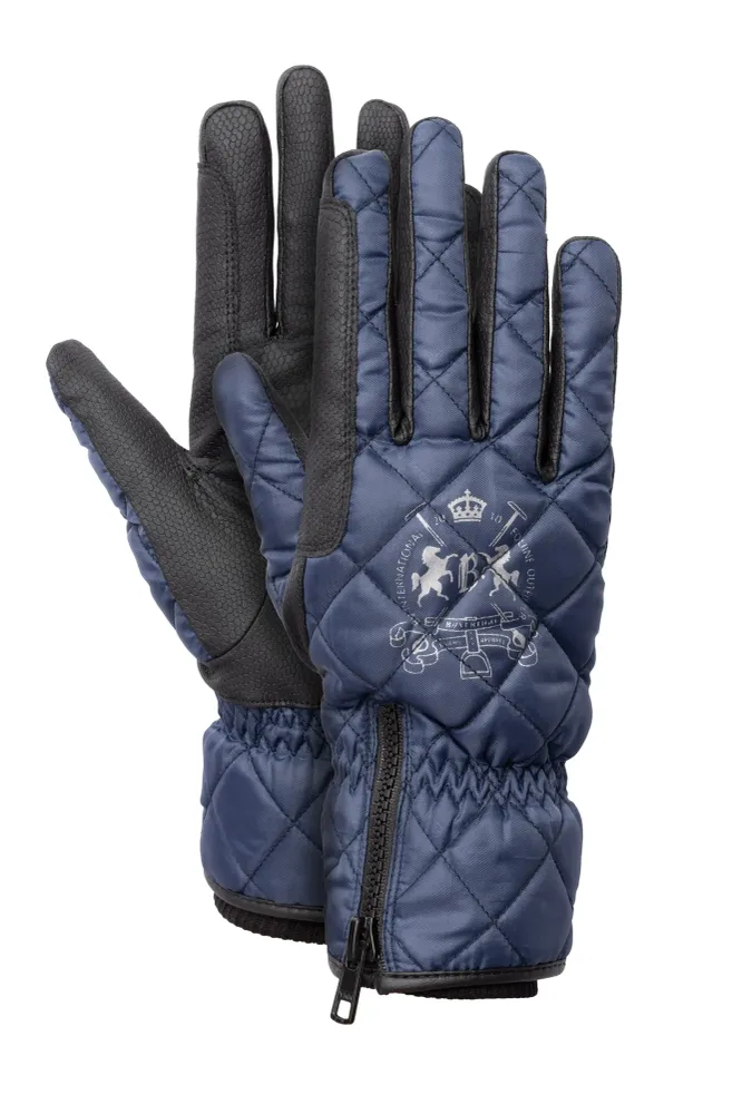 Onyx Vanntette polstrede ridehansker Titan navy 7