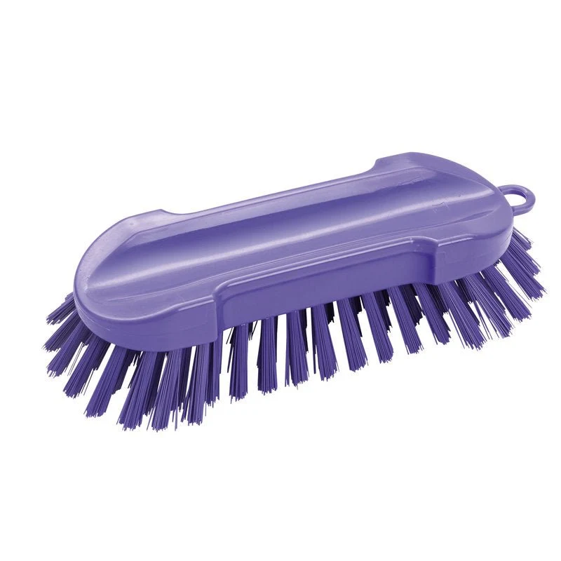 Washing brush round, robust 205x65x30mm Red