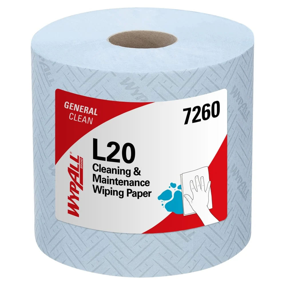 Wypall® L20 Geral Čistit - CentRefed Reach+™ / Blue / 2 -Layer - 6 rolos x 550 folhas | Papelão (6 funções)