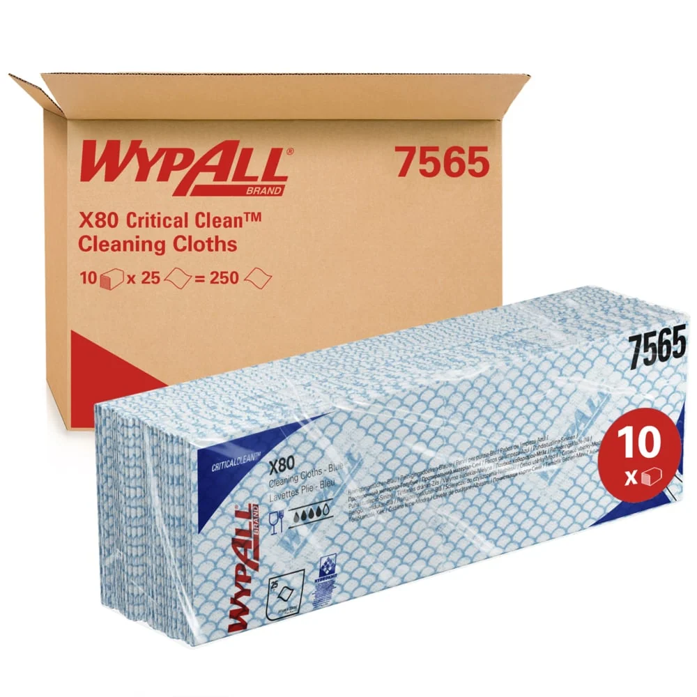 Wypall® x80 Crítico Immaculate - Interfold, 41,00 cm x 33,00 cm Red
