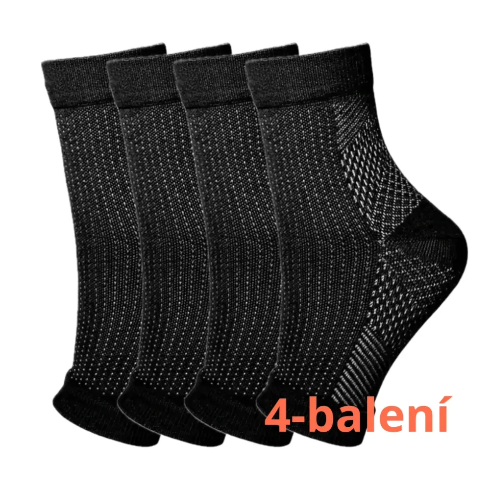 4-balení Kompresní ponožky pro úlevu od bolesti chodidel