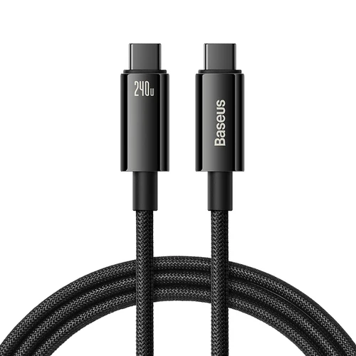 Baseus CAWJ040101 USB-C kabel 240W 480Mb/s 2m černý šedý