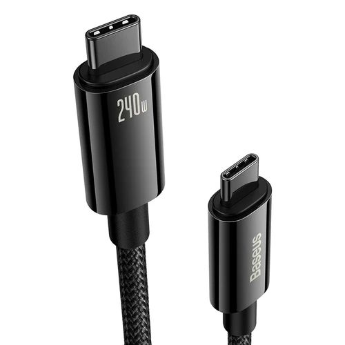 Baseus CAWJ040101 USB-C kabel 240W 480Mb/s 2m černý šedý