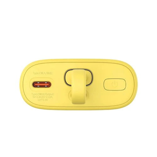 Baseus Popsicle 5200 mAh 20 W, kabel Lightning + USB-C - žluto-růžová