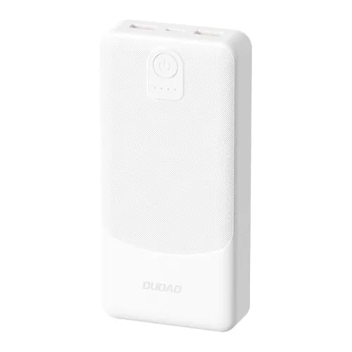 Baterie Dudao K10Pro 2.4A 20000mAh, 2 porty USB- - bílá.