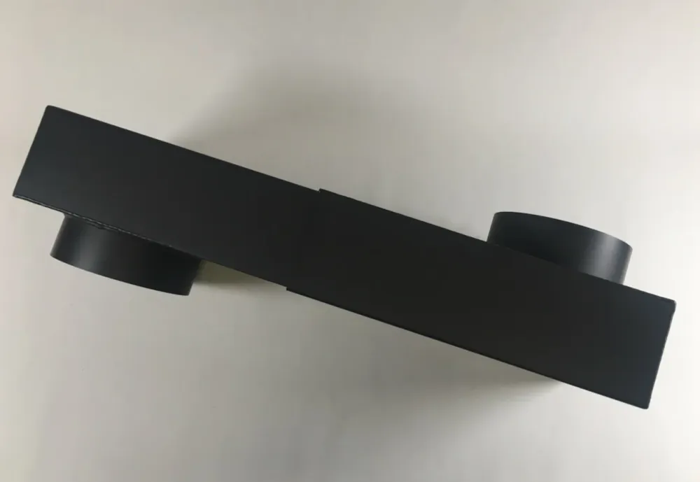 Boxové koleno DN 120 prodloužení 335-470 mm ploché koleno nastavitelné černé