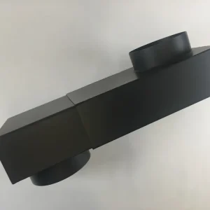 Boxové koleno DN 150 prodloužení 335-470 mm ploché koleno nastavitelné černé