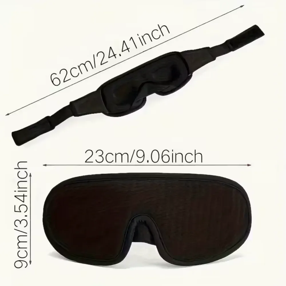 3D ergonomická spací maska na oči černá s paměťovou pěnou