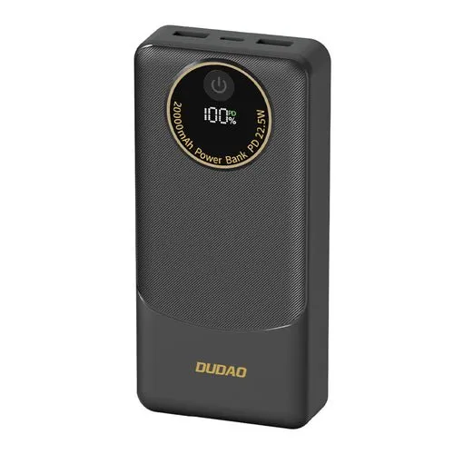 Externí baterie Dudao K12Pro 22,5W PD 20000mAh USB-/USB-C - černá
