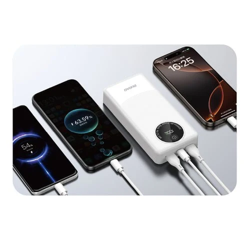 Externí baterie Dudao K12Pro 22,5W 20000mAh USB-, USB-C - bílá.