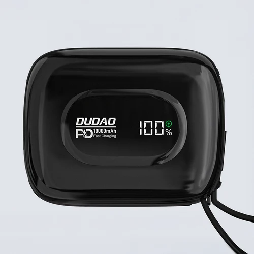 Externí baterie Dudao K32 10000 mAh, USB-C/Lightning - černá.