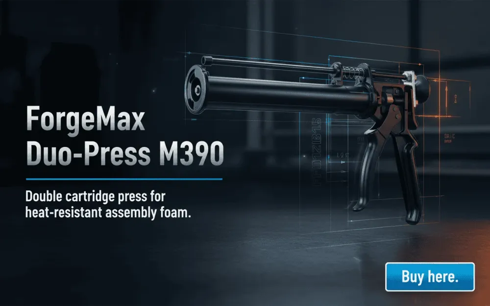 ForgeMax Duo-Press M390 - dvojitý lis na tepelně odolnou montážní pěnu