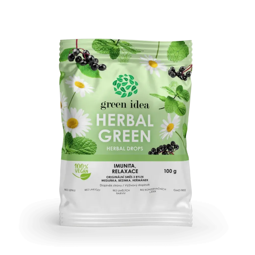 Green idea herbal green - bylinné bonbóny