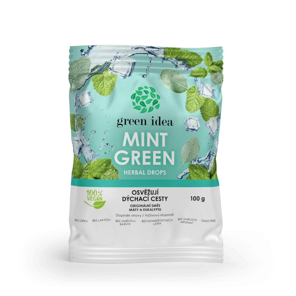Green idea Mint green - bylinné bonbóny