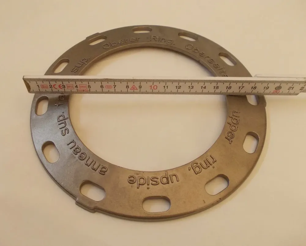 Hořákový kroužek 195/125 mm horní olejové topné těleso olejová topná vložka litá ocel