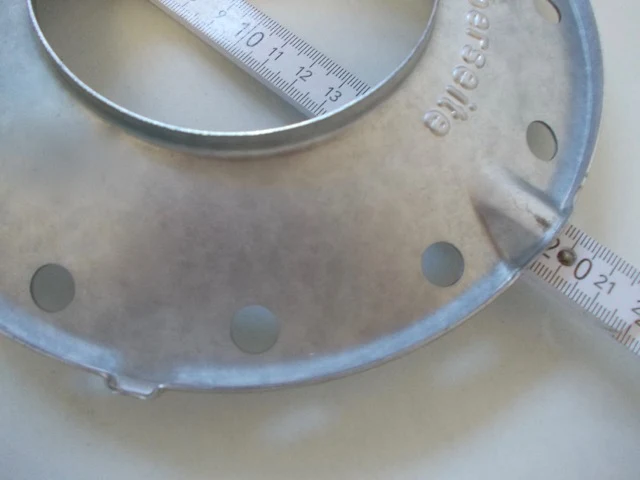 Hořákový kroužek 195/90 mm horní olejové topidlo Olejová topná vložka cca 7,5 kW ocelový feran