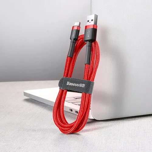 Kabel Baseus Cafule nylon USB / USB-C QC3.0 2A 2M červený