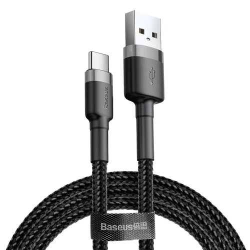 Kabel Baseus CAFULE TYPE-C 300 cm šedá/černá