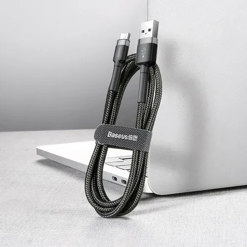 Kabel Baseus CAFULE TYPE-C 300 cm šedá/černá