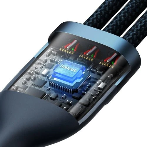 Kabel Baseus Flash II 4 v 1 USB-C/ 100W 1,5m modrý