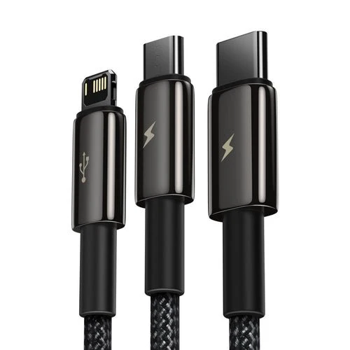 Kabel Baseus Tungsten 3 v 1 (USB/USB-C/Lightning/micro USB)