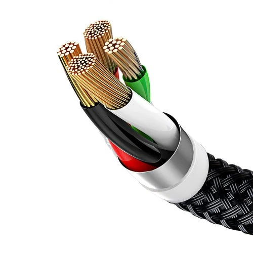 Kabel Baseus 3 v 1 USB-, 0,3 m, černý (micro USB, Lightning, USB-C)